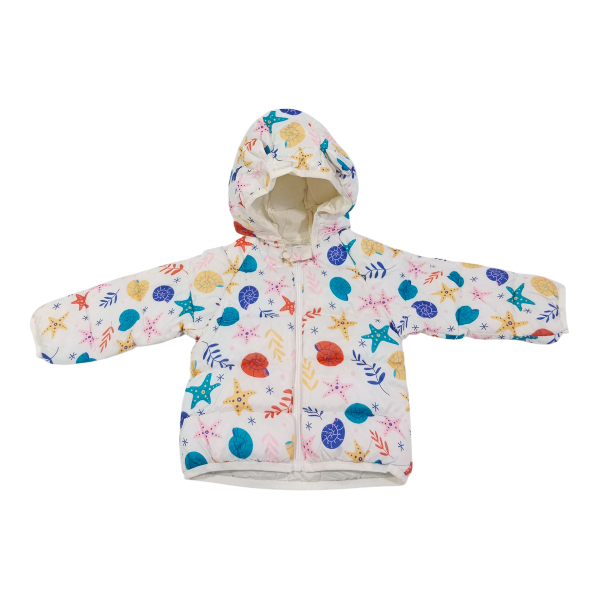 Girls Multi Printing Winter Jacket