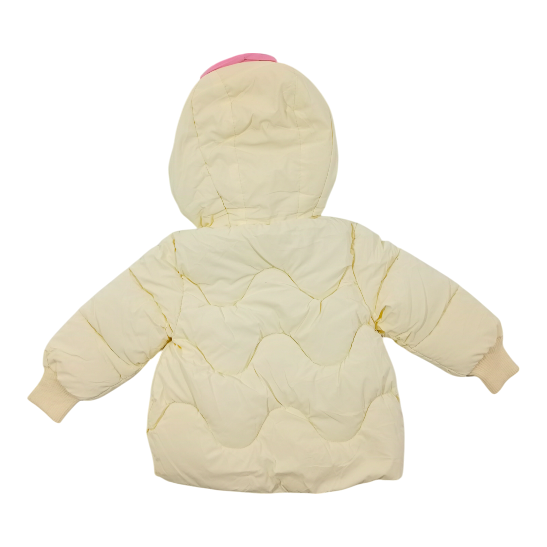 Winter Cotton-Padded Yellow Jacket Cute Cartoon Pattern Bunny Ears Furry