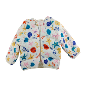 Girls Multi Printing Winter Jacket