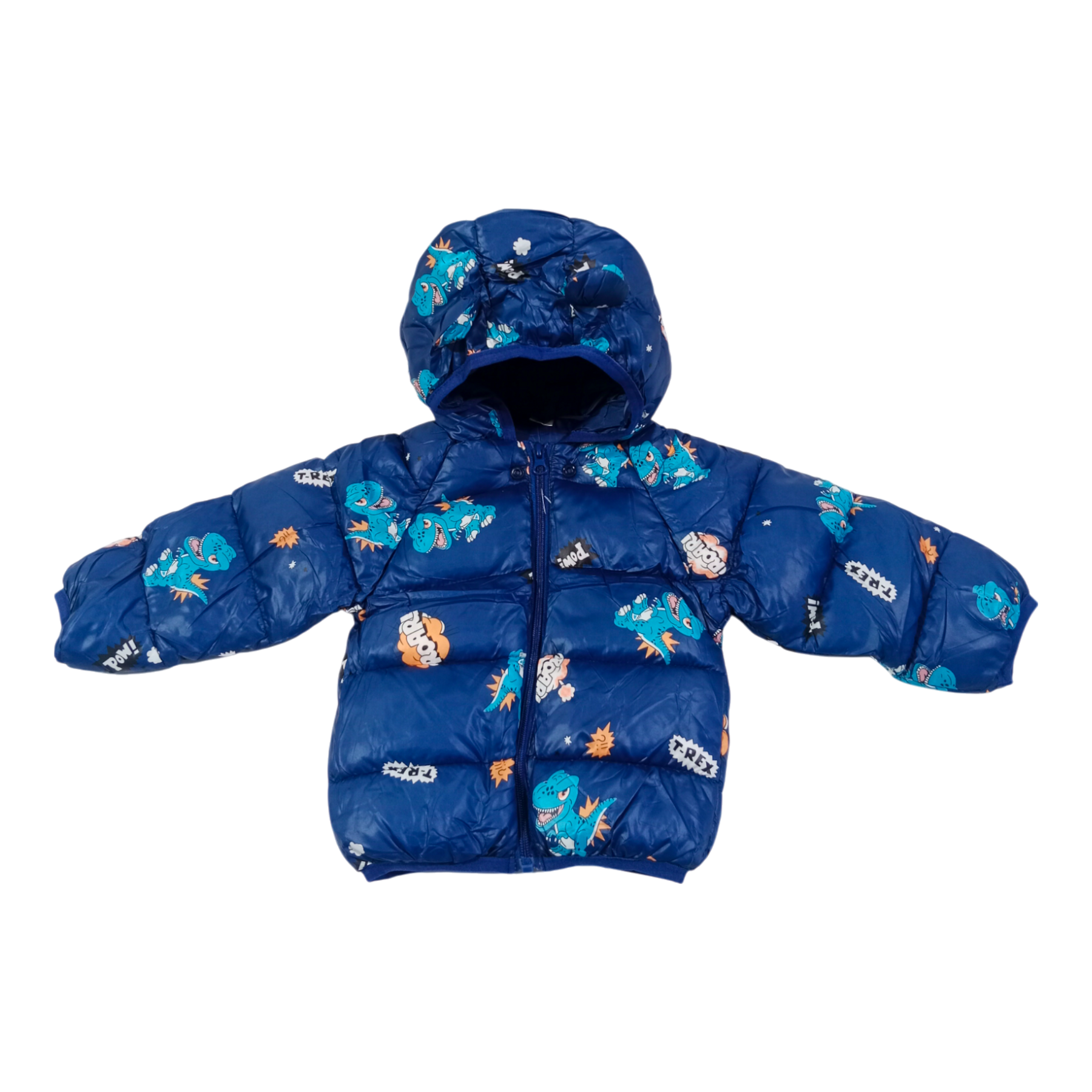 Sweet Dino Printed  Winter Jacket