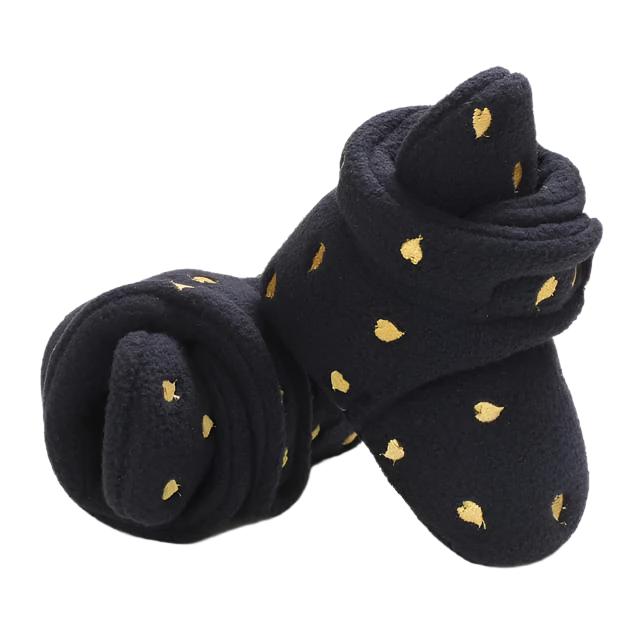 Golden Heart Fluffy Shoes