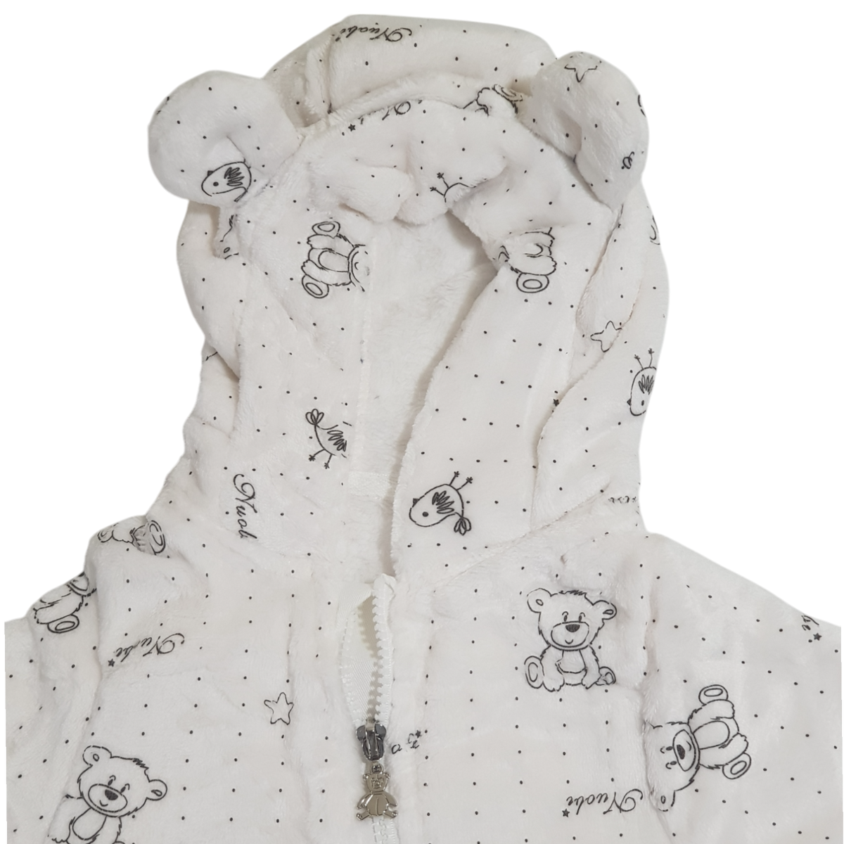 Soft And Fluffy Baby White Fleece Sleeper