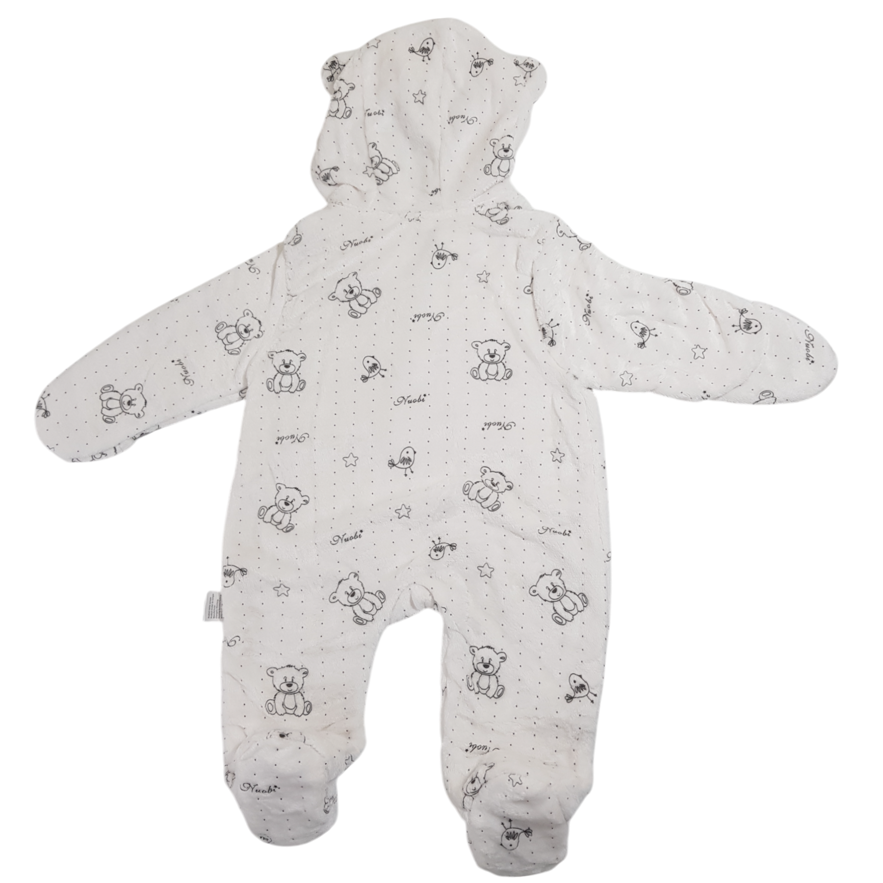 Soft And Fluffy Baby White Fleece Sleeper