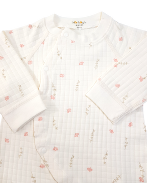 Soft Fabric With Flower Printing Baby Girls Full Sleeve Sleeper