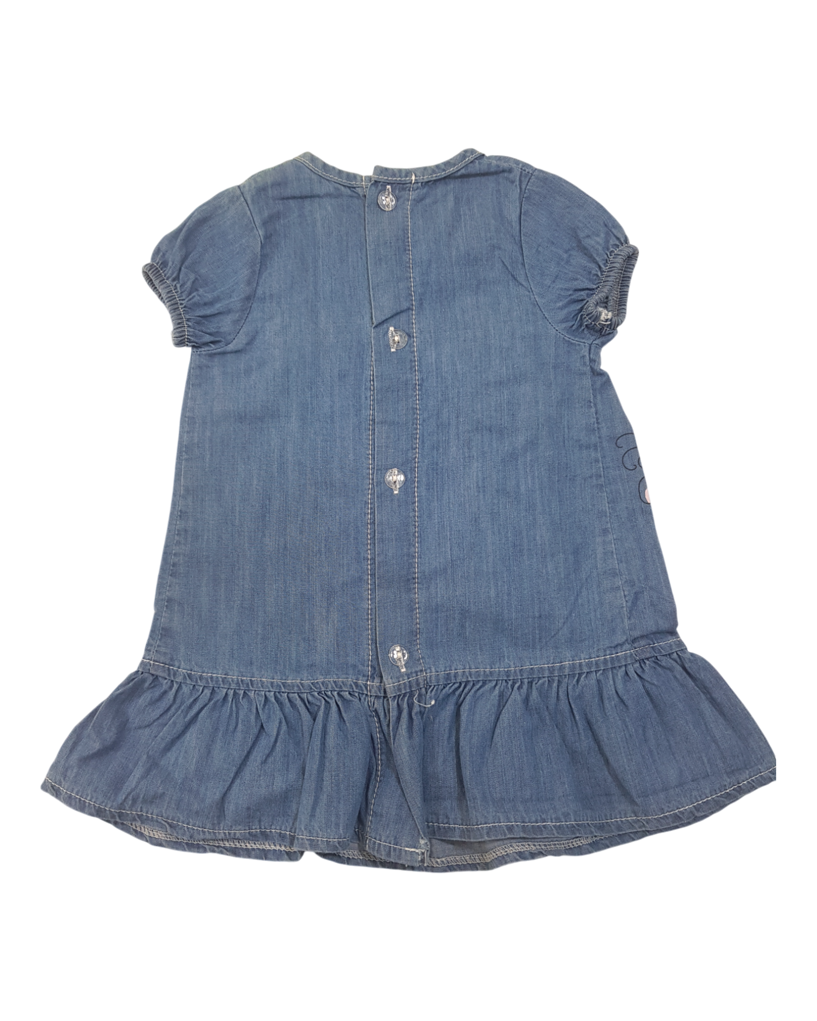 Flowery Embroidered Denim Dress