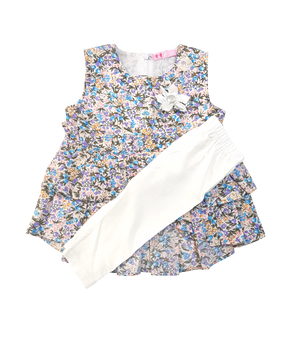 Baby Girl New Style Dress With Trouser & Bag