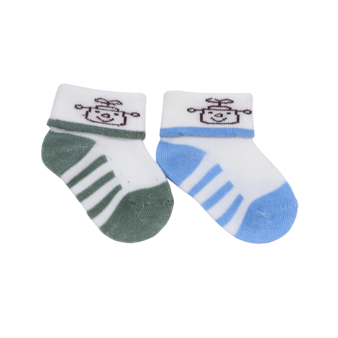 Multi Stripes Pack of 3 Cotton Baby Socks