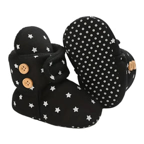 White Stars Fluffy Shoes