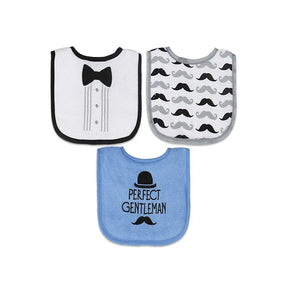 Perfect Gentleman Pack of 3 Bib Set
