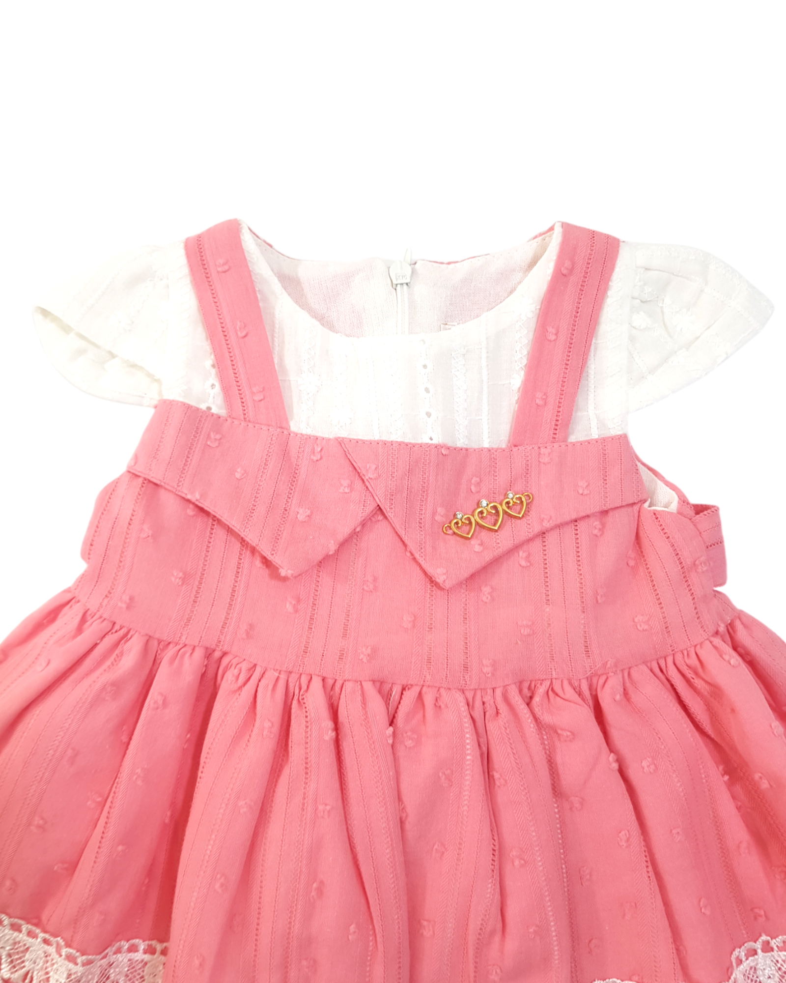 Baby Girl Embroidered Pink Dress With Trouser