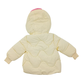Winter Cotton-Padded Yellow Jacket Cute Cartoon Pattern Bunny Ears Furry