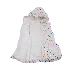 Polka Dot Hooded Puffer Vest