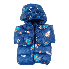 Sweet Dino Printed  Winter Jacket