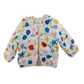 Girls Multi Printing Winter Jacket