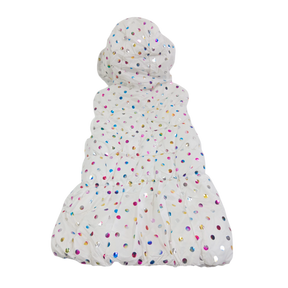Polka Dot Hooded Puffer Vest