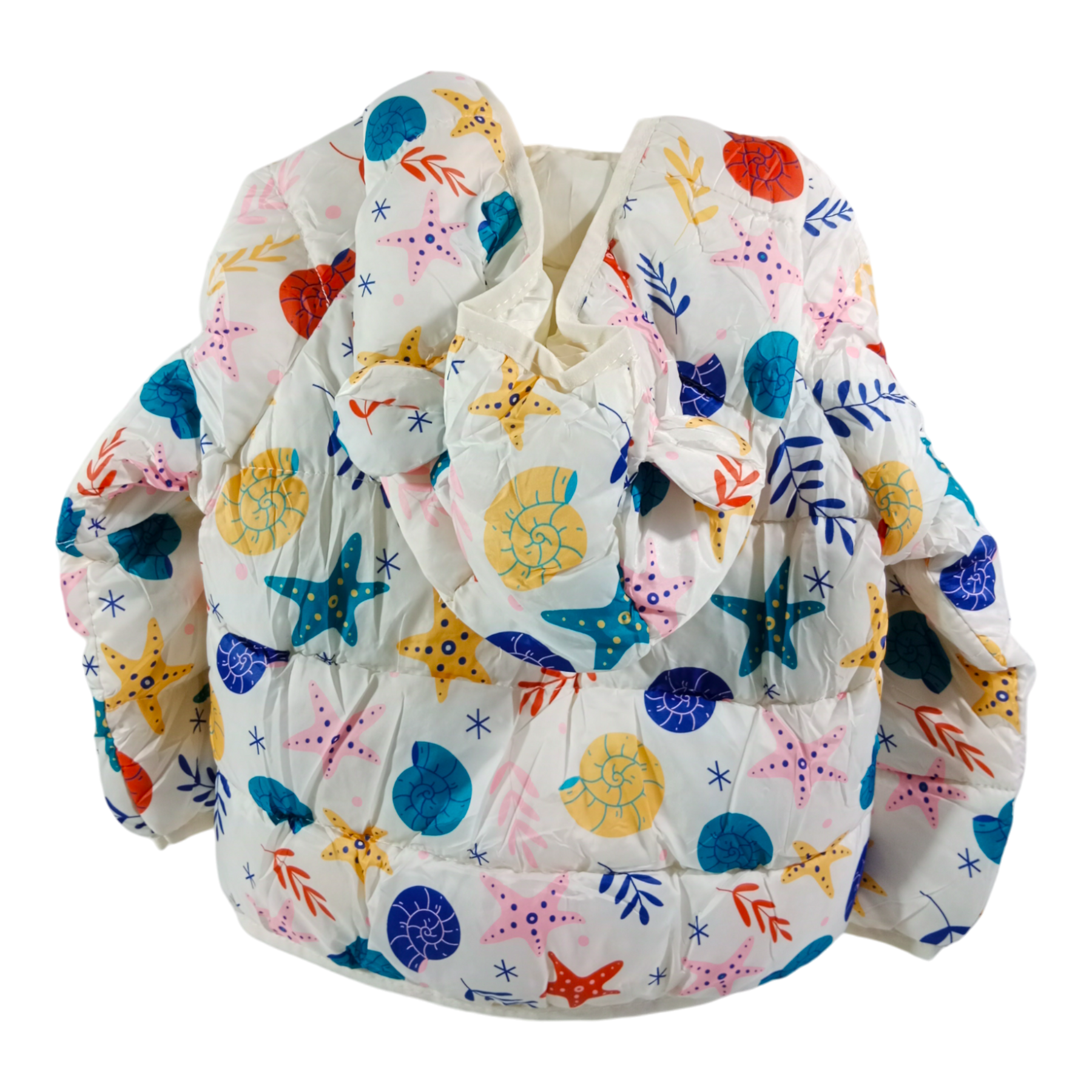Girls Multi Printing Winter Jacket