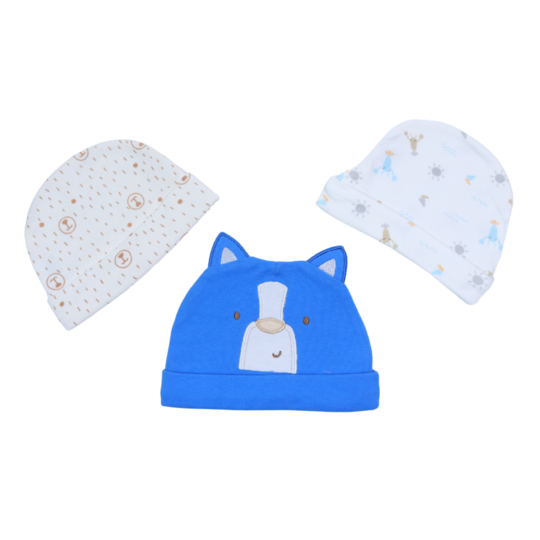 Multi-Caps Soft Cotton Pack Of 3
