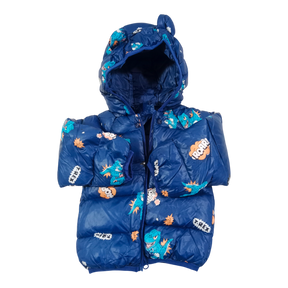 Sweet Dino Printed  Winter Jacket