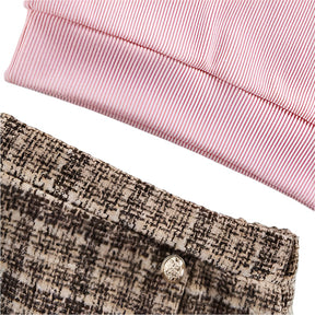 Baby Girl Spring Pink Top Long Sleeve Mini Skirt