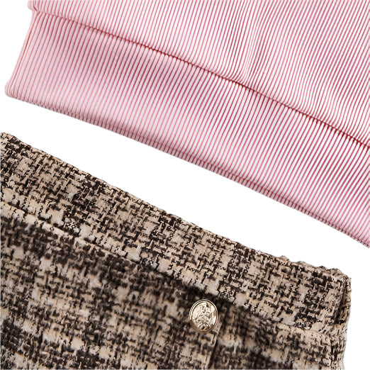 Baby Girl Spring Pink Top Long Sleeve Mini Skirt