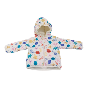 Girls Multi Printing Winter Jacket