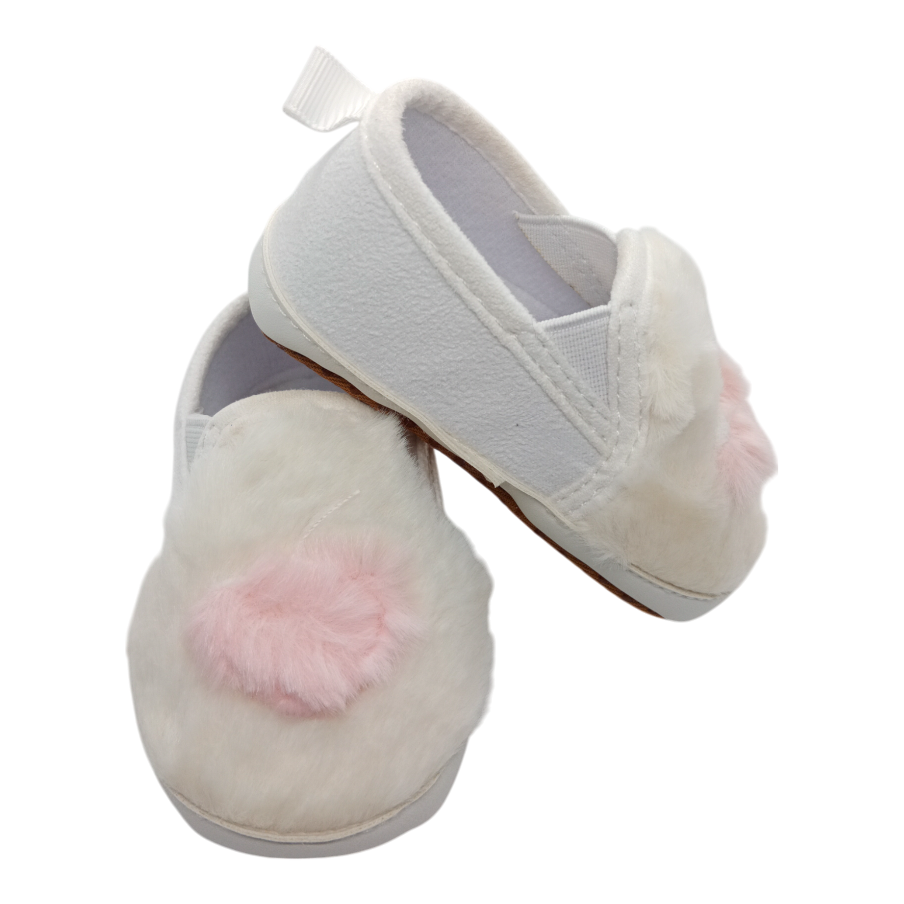 baby girl white fur shoes