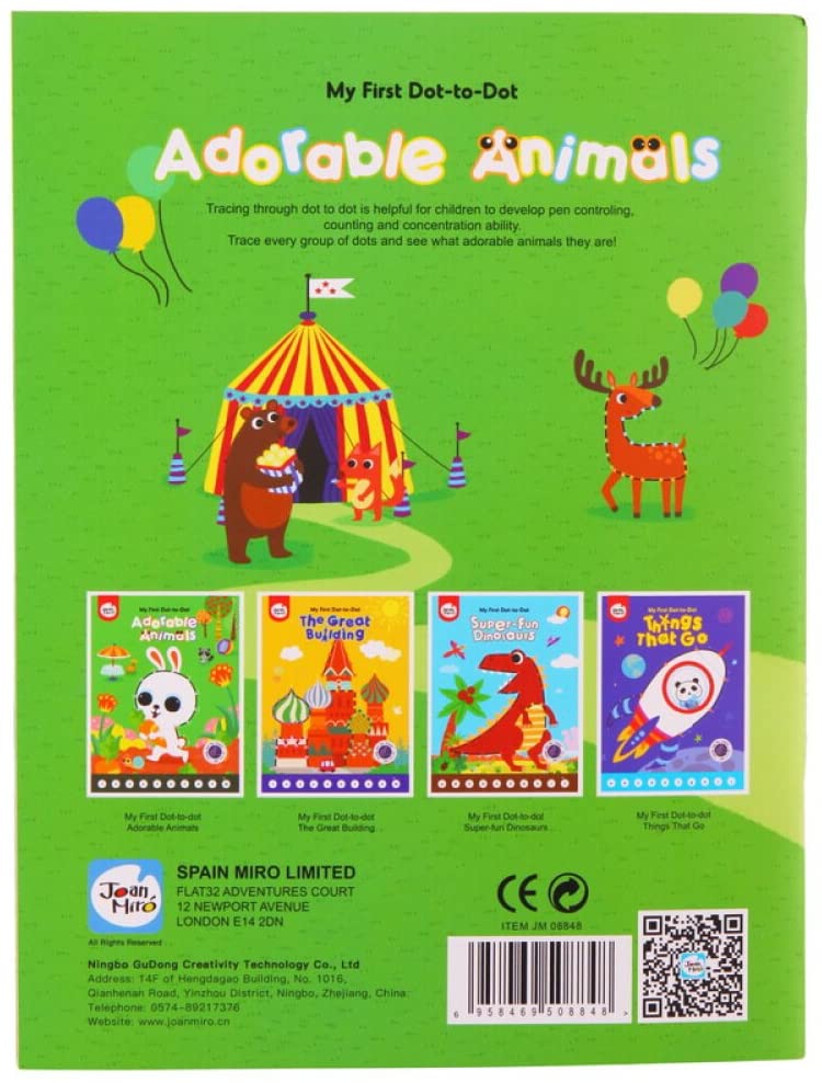 Dot-To-Dot Drawing Book-Adorable Animals