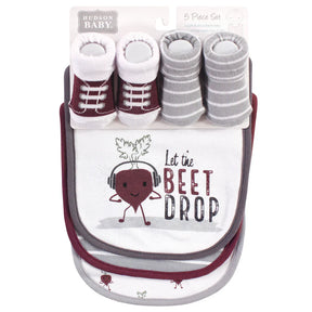 5 Piece Set 3 Bib & 2 Socks Set
