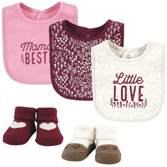 5 Piece Set 3 Bib & 2 Socks Set