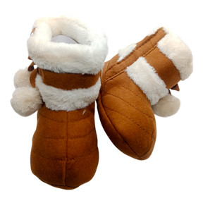 Winter Snow Baby 2-Colors Warm Fluff Balls Indoor Cottton Soft Rubber Sole Baby Shoes