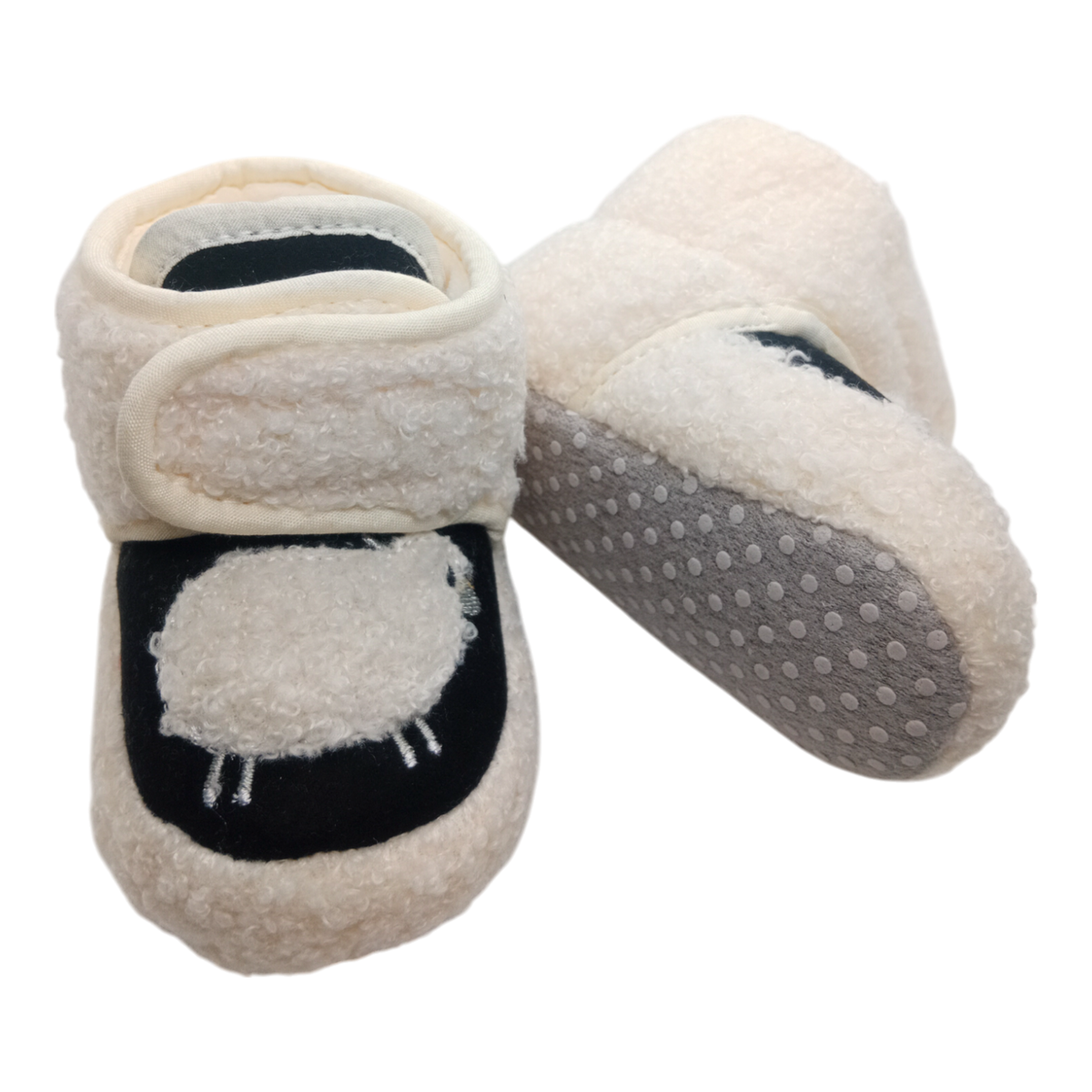 Off White Sheep Baby Fleece Warm Shoes