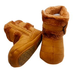 Winter Rubber Sole Cute Bow Warm Plush Pom Snow Shoes Warm Baby Walking Shoes