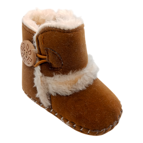 Baby Girls Buttons Snow Shoes Soft Sole Non Slip