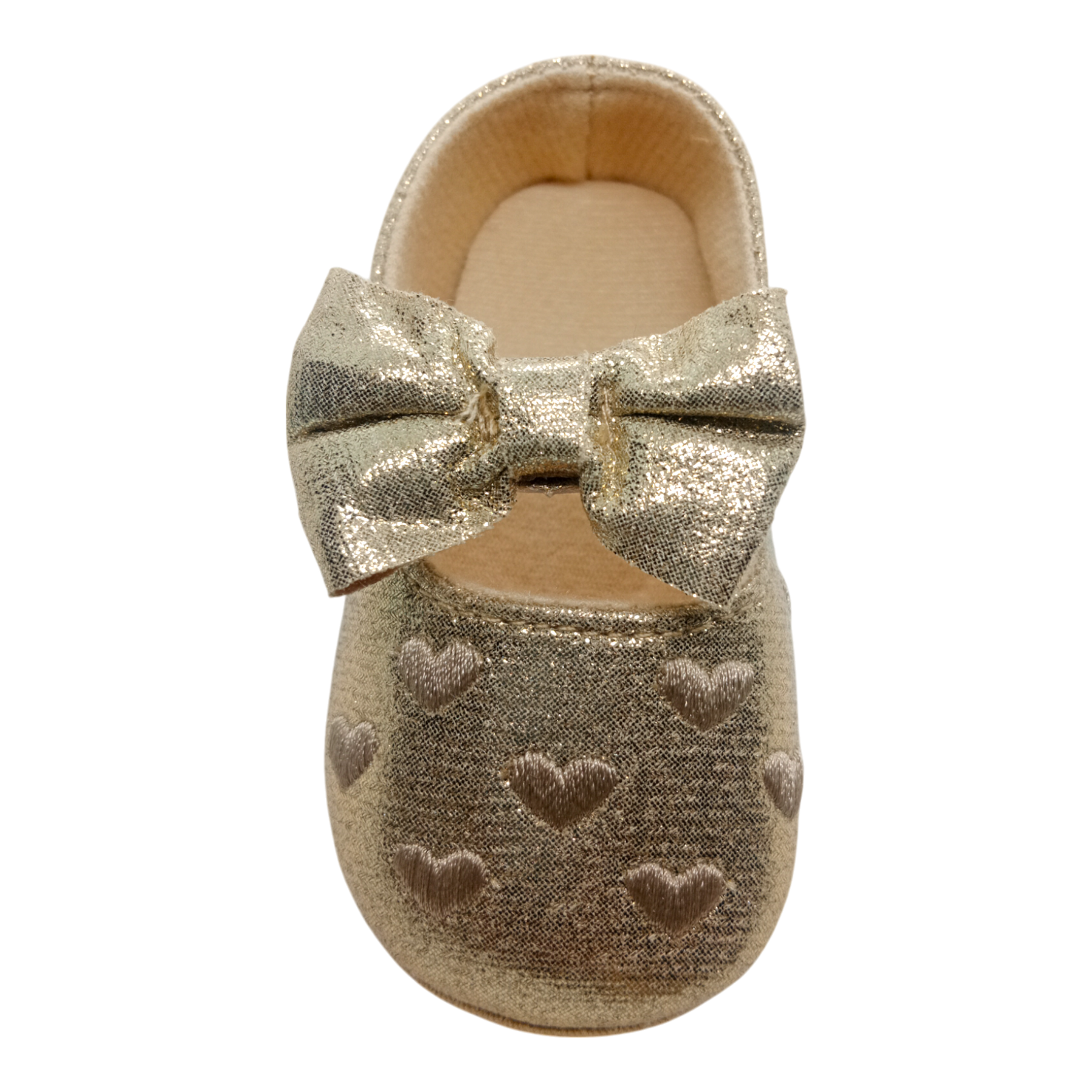 Baby Girls Golden Heart Shoes