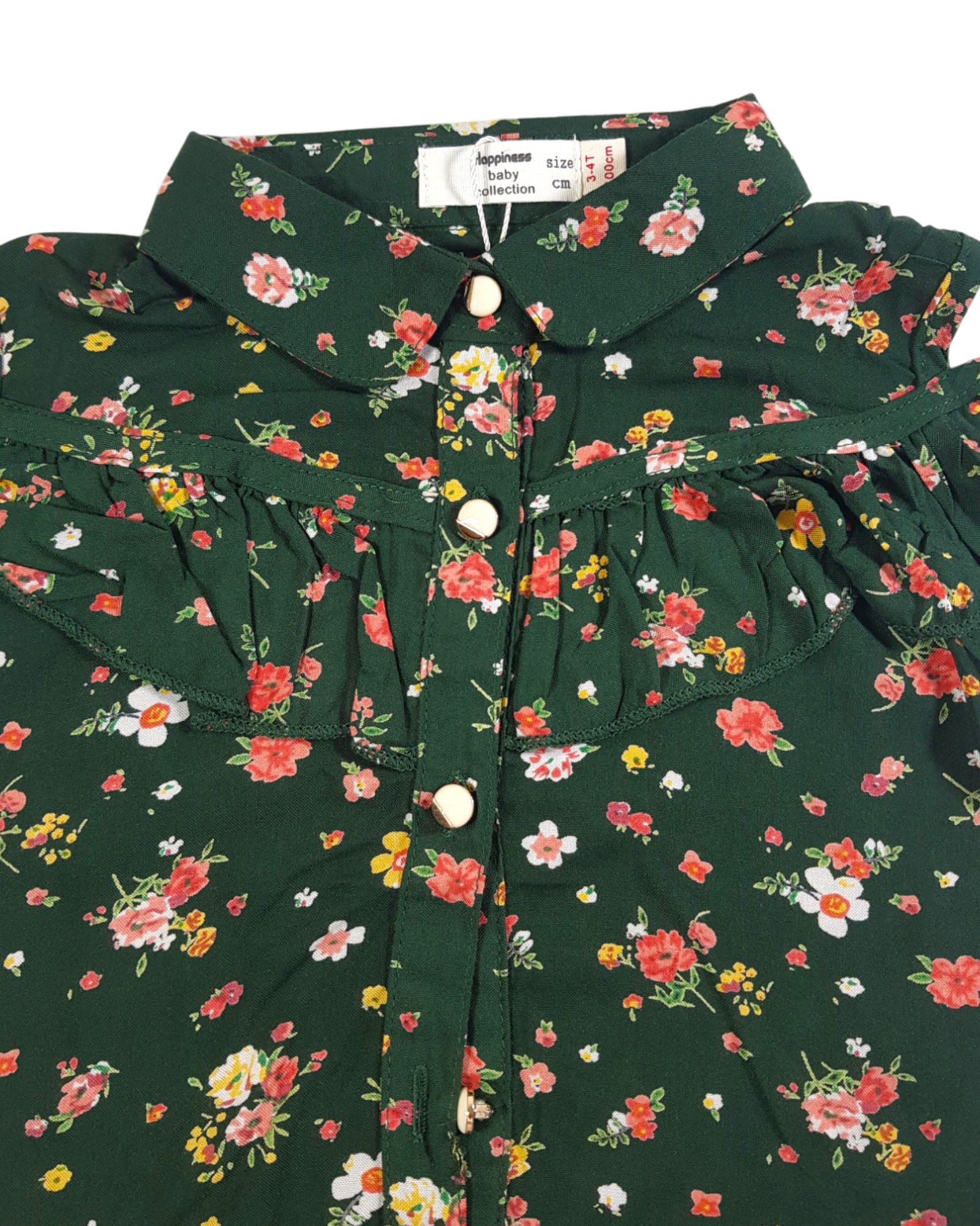 Casual Puff Short Sleeves Printed Multicolor, Top