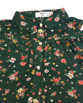 Casual Puff Short Sleeves Printed Multicolor, Top