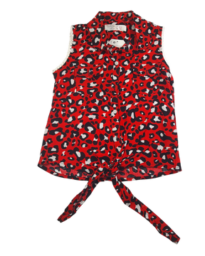Red Stuff Baby Girl Tulip Sleeveless Shirt