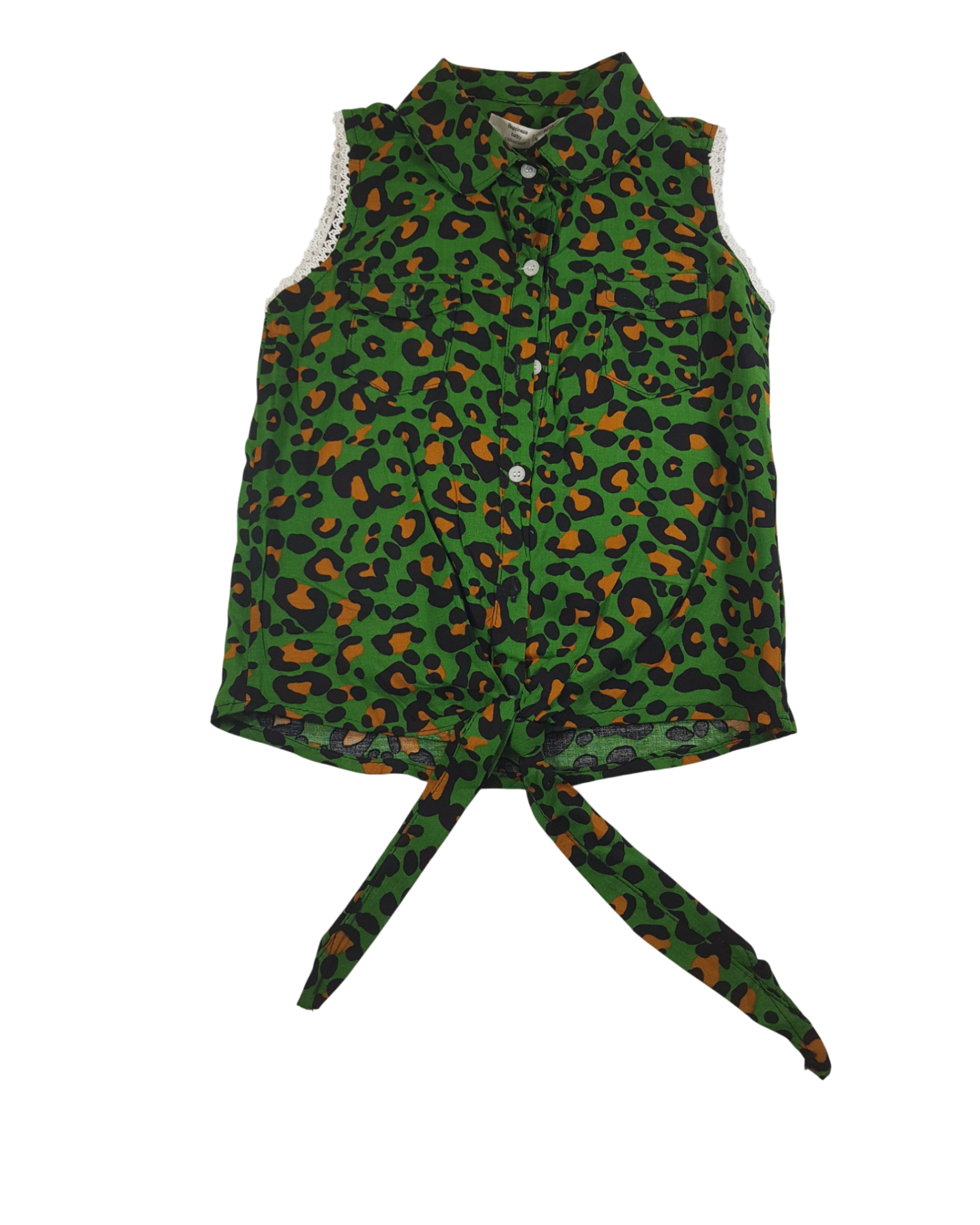 Green Stuff Baby Girl Tulip Sleeveless Shirt