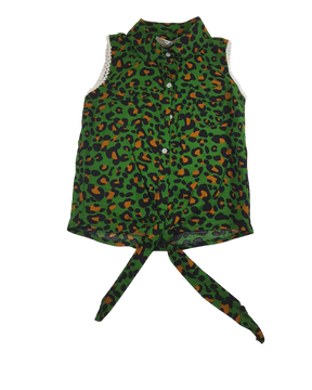 Green Stuff Baby Girl Tulip Sleeveless Shirt