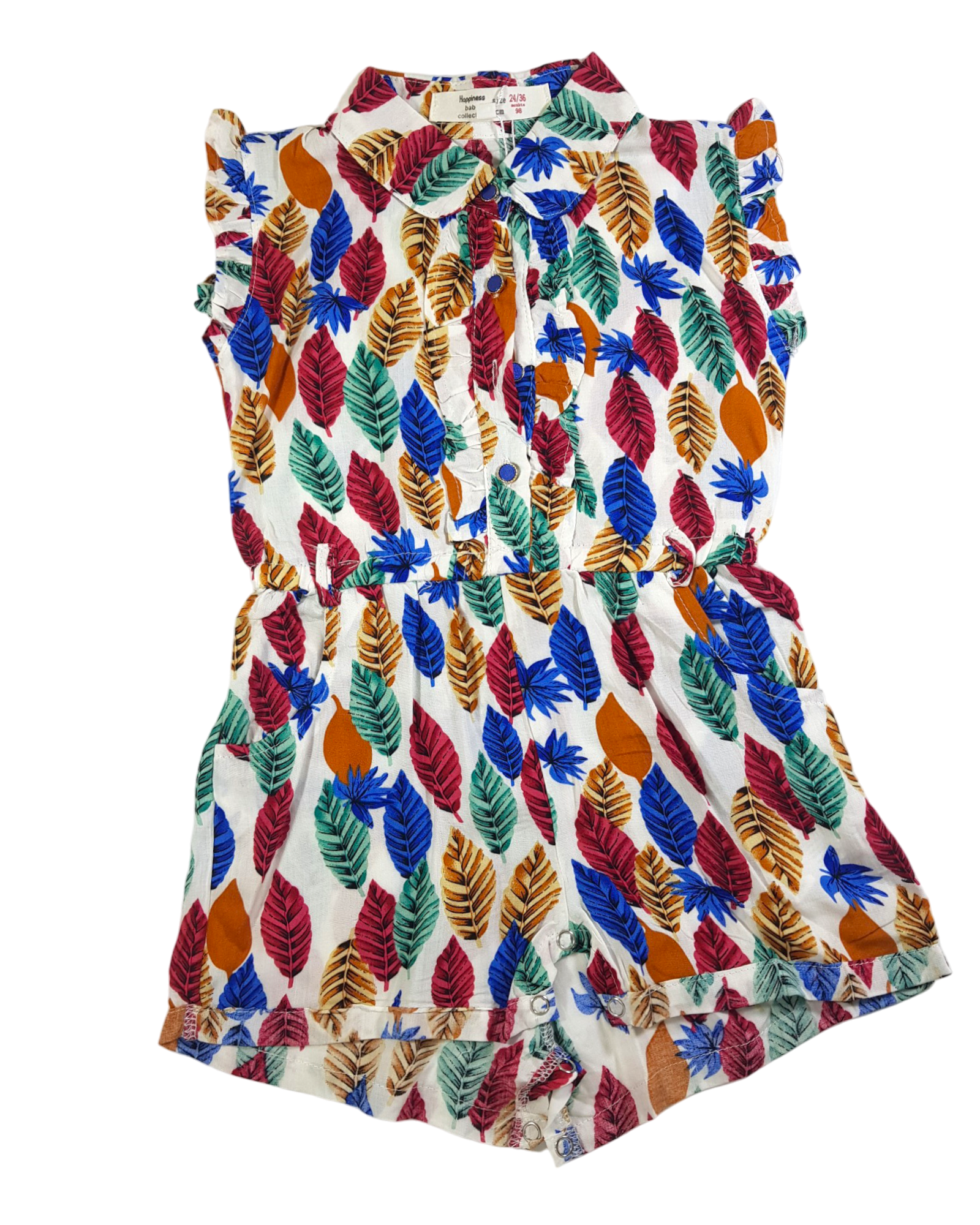 Tropical Print A-Line Dress