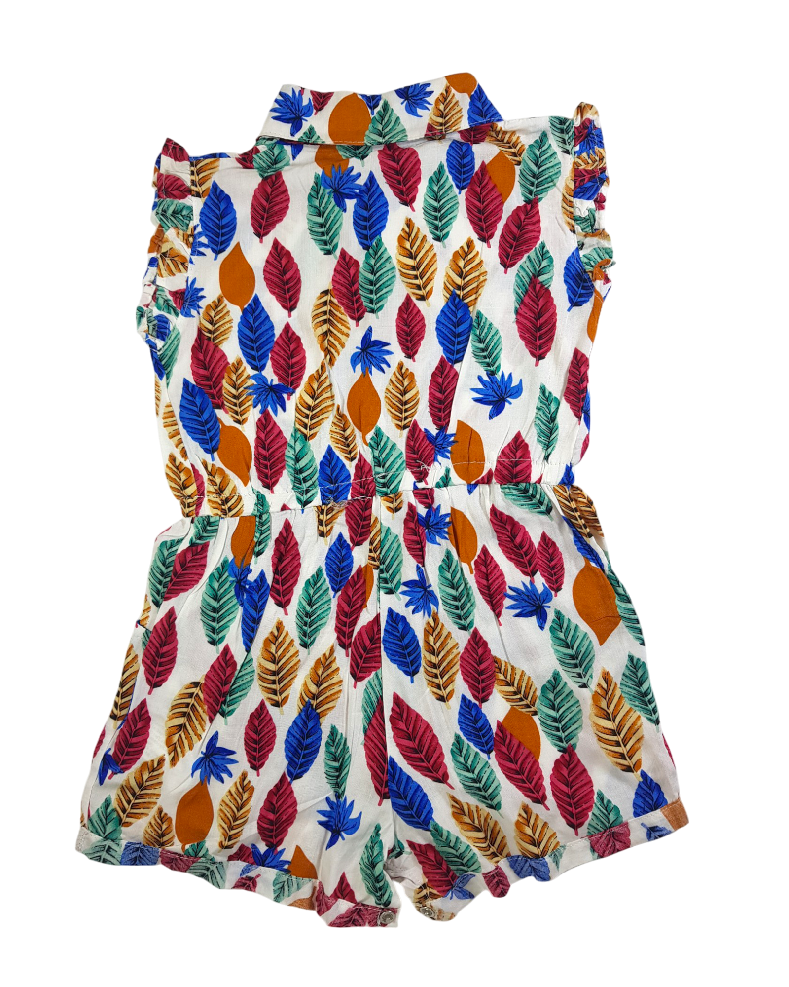 Tropical Print A-Line Dress