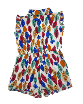 Tropical Print A-Line Dress