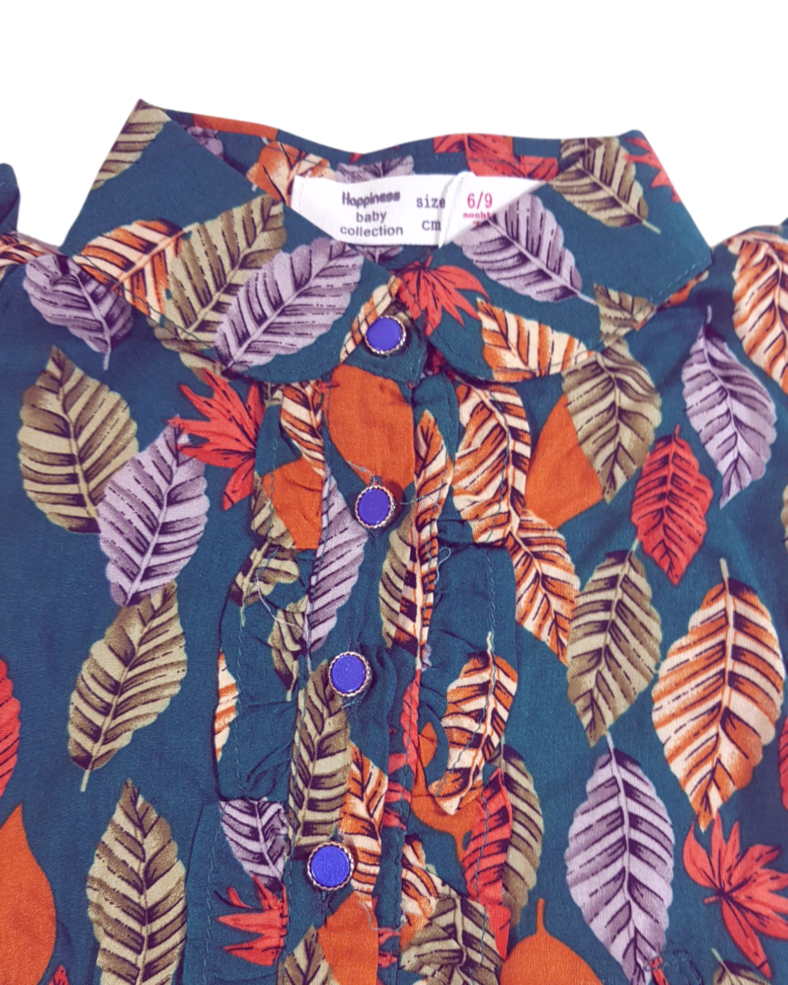 Tropical Print A-Line Dress