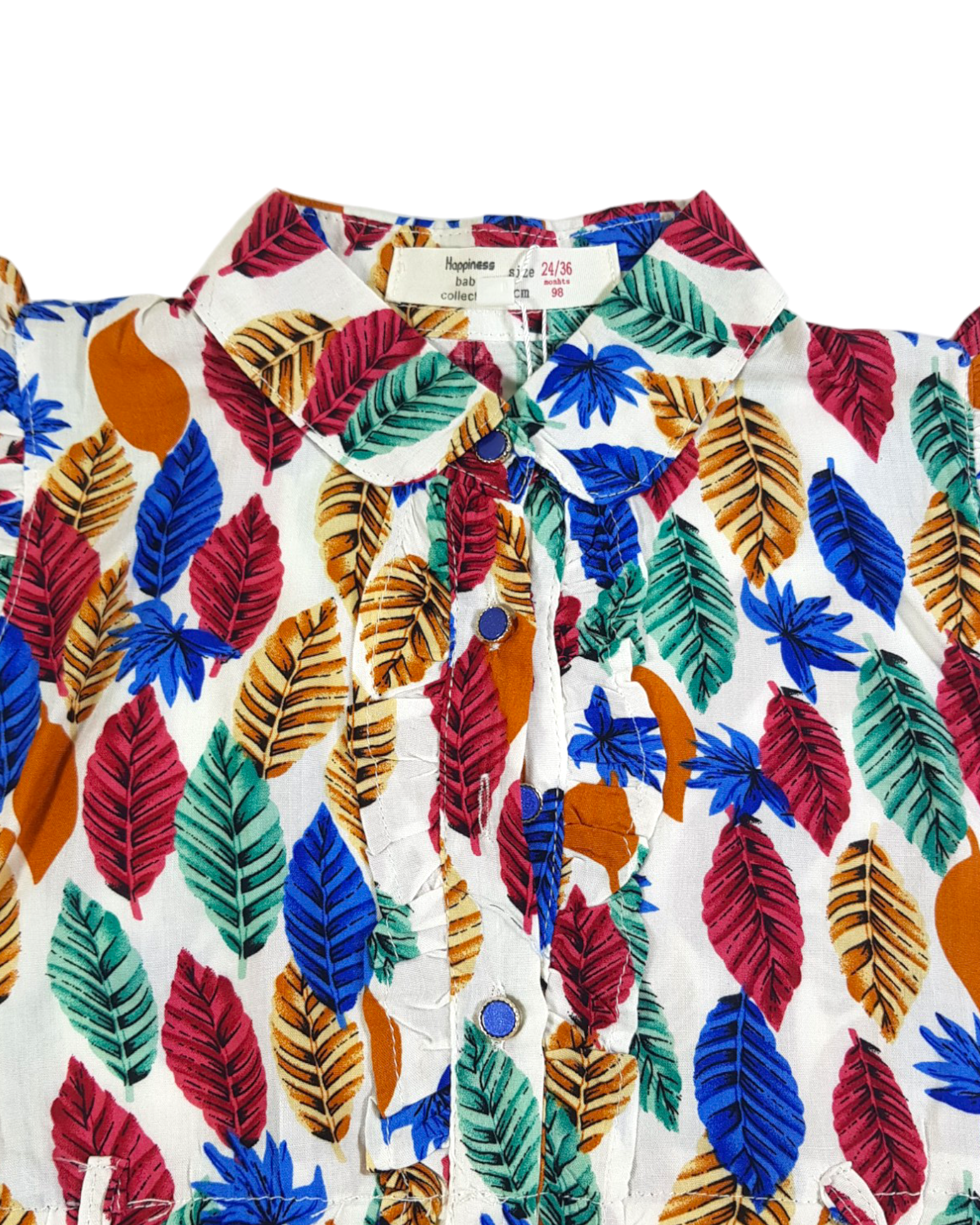Tropical Print A-Line Dress