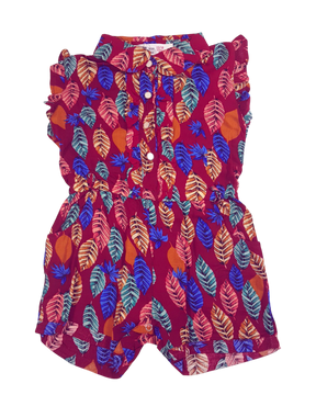 Tropical Print A-Line Dress