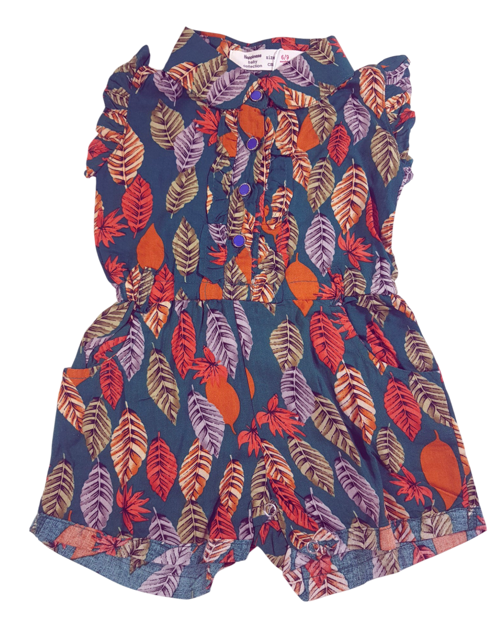 Tropical Print A-Line Dress