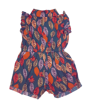 Tropical Print A-Line Dress