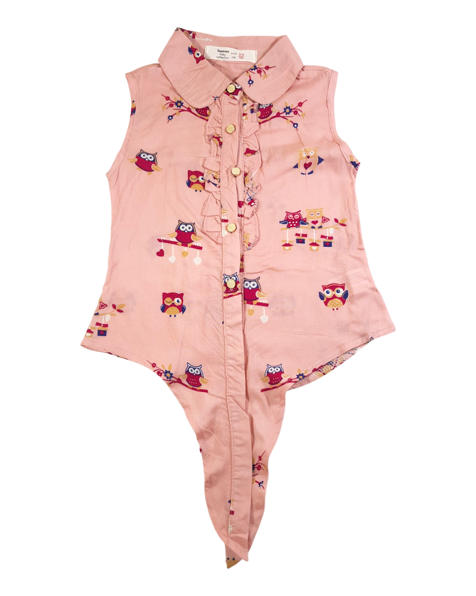 Baby Pink Stuff Baby Girl Tulip Sleeveless Shirt