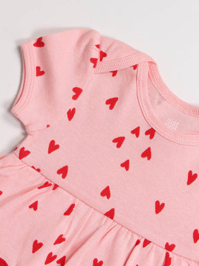 Red Heart Romper Dress