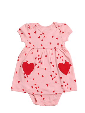 Red Heart Romper Dress